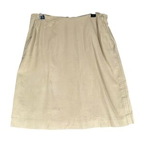 Banana Republic Women’s 4 100% Silk Khaki Skirt Minimalist Capsule Neutral